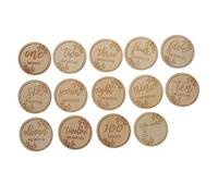 BESTonZON Pièces Carte Commémorative Du Mois Cartes De Croissance En Bois Cartes Mensuelles Pour Cartes De Croissance Infantile Pour Cartes De Naissance Créatives