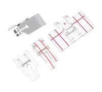 BESTonZON Pied-de-biche pour Machine à Coudre Domestique Ensemble 4 Pcs Multifonction Pied Parallèle Pied de Quilting Plastique en Acier Inoxydable et Plastique pour Couture et Broderie