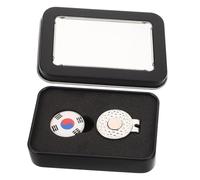 BESTonZON Pince Marqueur de Balles avec Drapeau Coréen Clip Casquette Stable Aux Intempéries Coffret Élégant pour Golfeurs Daffaires et