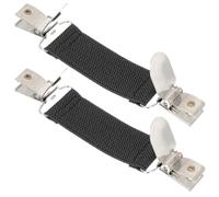 BESTonZON Pinces à Pull et Clips Col Élastiques Polyester Inoxydable, Lot de 2, pour Femmes, Usage Quotidien et Voyages, Clips Multifonctions pour Vêtements et Cardigans, Couleur Noire