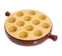 BESTonZON Plat D'Escargots Casseroles Pour Four Plaque De Cuisson En Céramique Assiettes En Céramique Plateau De Service De Fruits De Mer Vinaigre De Xérès Lèchefrite Pour Four Assiette À