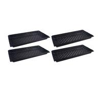 BESTonZON Plateau de Jardinage en Plastique 4Pcs Bac à Eau pour Pot de Fleurs Rectangulaire Accessoire aux UV pour et Intérieurs Facile à Nettoyer Utiliser