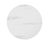 BESTonZON Plateau de Table Rond Blanc Décoration Élégante et Polyvalente en Panneau Haute Bord Sécurisé et Nettoyage Simple, pour Bistro ou Chambre