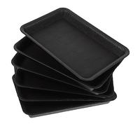 BESTonZON Plateau Rectangulaire pour Jardinière Lot de 6 Soucoupes en Plastique Drainage pour Plantes d'Intérieur pour Pots de Fleurs et Solide