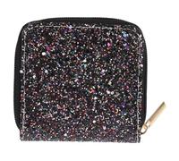 BESTonZON Pochette Courte à Sequins Argentée pour Femme Fermeture Éclair Mini Paquet à Main Zippé pour Monnaie et Cartes Paquet pour Shopping Voyages et Usage Quotidien