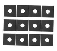 BESTonZON Pochettes Intérieures Lot de 12 Protection Facile et Rangement Classique en Papier Kraft Noir pour Vinyles 12 Pouces pour Disques Vinyles