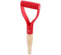 BESTonZON Poignée de Pelle de Jardin Remplacement en Bois et Plastique Rouge, Confortable Bavure, Design Simple pour Outils de Jardinage Extérieur