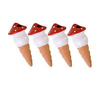 BESTonZON Pointes D'arrosage Automatiques En Céramique Pour Plantes, Ensemble De 4, Irrigation Intérieure Et Extérieure, Dispositif Goutte-à-goutte En Terre Cuite, Outil Arrosage Pour Fleurs Et Jardin