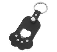 BESTonZON Porte-clés Commémoratif Cuir PU Forme Patte pour Poils de Chien et Chat Boîte de Rangement Légère pour Souvenir Animal de Compagnie Accessoire Pratique pour Garder Mémoire