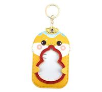 BESTonZON Porte Clés Feng Shui Serpent avec Double Emplacements Carte Étui Porte Badge Cuir pour Nouvel An Chinois Clés pour Festival Printemps et Signe