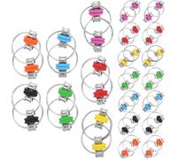 BESTonZON Porte-clés Flippy Chain 21 pcs Antistress en Métal, Chaîne de Soulagement de Stress Silencieuse et Durable pour Adultes et Enfants, Accessoire Chic pour Bureau, École et Voyage