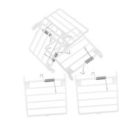 BESTonZON Porte de Cage à Oiseaux 7x7 Cm avec Ressort Plastique Lot de 5 Pièces Petite Porte Fixe pour Cage à Perroquet Accessoires pour Mangeoire et Volière Fourniture pour Sécurisée