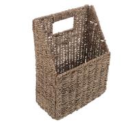 BESTonZON Porte-journal Tressé à Main, Panier Mural en Herbe Beige