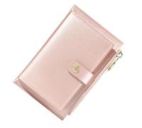 BESTonZON Portefeuille à Cartes Créatif en PU Rose, Fermeture Éclair | Multi-rangements pour Cartes et Pièces, Format Compact Facile à Porter, pour Femmes en Voyage ou Shopping