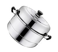 BESTonZON Pot à Vapeur à Double Acier Inoxydable Pour Cuisson Des Aliments Marmite Soupe Avec Vapeur Pour Raviolis Légumes Poisson