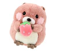 BESTonZON Poupée Marmotte en Peluche Rose 30 CM Légère 04 Kg en Peluche pour Garçon et Filles Fille Coussin Doudou Animal Doux Jouets de Lit Présent Anniversaire