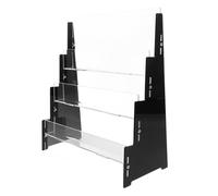 BESTonZON Présentoir à Cartes de Baseball en Acrylique Noir, Support Détachable à 3 Niveaux pour Organisation de Jeux de Cartes à Jouer, Porte-Cartes de Bureau Compact pour Exposition