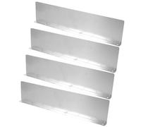 BESTonZON Protège-gouttière en Fer Argenté 4pcs pour Toiture, Déflecteur de Pluie Robuste Protégeant Murs Extérieurs, Adapté à Divers Angles de Toit