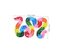 BESTonZON Puzzle Bois Alphabet et Chiffres avec Serpent Bois Éducatif pour Apprentissage Précoce pour Garçon Fille Dâge Préscolaire Développement des Compétences Lecture et Mathématiques