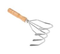 BESTonZON Râteau à Palourdes en Métal Quatre Dents pour Plage et Jardin, Outil Manuel de Ramassage Coquillages, Léger et Ergonomique, Râteau à Sable Pratique pour Pêche aux Fruits de Mer