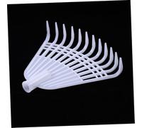 BESTonZON Râteau de Jardin Plastique Blanc Robuste sans Manche Accessoires pour Nettoyage et Débris Outil Polyvalent pour Jardinage et Pelouse