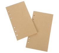 BESTonZON Recharges pour Classeurs à Feuilles Mobiles A6 80 Feuilles Papier Kraft Vintage Blanc Épais Recharge Papier pour Carnets Agendas Journaux Intimes Créatif