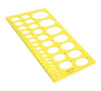 BESTonZON Règle de Mesure Géométrique Transparente Orange Kit de Modèles Elliptiques pour Dessin D’Architecture Outil de Traçage Précis pour Bureau et École Pochoir de Dessin Technique