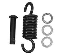 BESTonZON Ressorts De Tension Crochets pour Fauteuil Suspendu Et Balancelle D'extérieur, Set De 1 Grand Ressort Noir 1 Goupille 3 Silencieux, Accessoires De Quincaillerie Suspendre Hamac Jardin