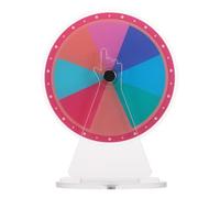 BESTonZON Roue de la Fortune rotative en Acrylique : Tableau Blanc effaçable à Sec avec Support pour loterie de fête - Plateau tournant de Roulette de Table pour événements.