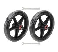 BESTonZON Roue Manuelle pour Fauteuil Roulant 7 Pouces 2 Pcs Pneu Plein en Caoutchouc Polyuréthane Accessoires pour Fauteuil Roulant Silencieuses et Résistantes à L’Usure