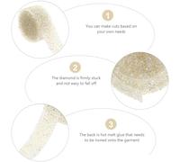 BESTonZON Ruban Strass Brillant en Résine 2 CM Transparent Blanc Bande Décorative Autocollante pour Loisirs Créatifs Couture Accessoires DIY Ruban Diamanté Facile à Découper Résistant