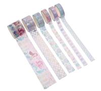 BESTonZON Rubans Décoratifs Washi Créatifs 6 Rouleaux 3 Mètres Papier Délicat à Motifs Sirène et Conte de Fées pour Scrapbooking Agenda et Bricolage DIY