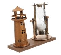 BESTonZON Sablier Rétro Décoratif avec Éclairage Objet de Décoration pour Bureau et Maison Élégant Sablier Lighthouse comme pour Événements Spéciaux