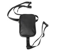 BESTonZON Sacoche de Jambe Multifonctionnelle en PU Noire Sangles Élastiques Réglables Poche pour Téléphone Portable pour Randonnée Cyclisme et Activités de Plein Air Paquet Banane