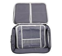BESTonZON Sacoche de Rangement Documents et Certificats Portable Grise à 3 Compartiments Verrouillables, Grosse Capacité, Organisée pour Voyages et Usage Domestique