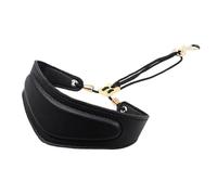 BESTonZON Sangle de Cou Saxophone Cuir Rembourré avec Boucle Métallique Harnais Confortable pour Sax Alto Ténor Accessoires Instrument Noir