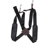 BESTonZON Sangle de Tambour Djembé Ajustable en Polyester et Cuir, Bandoulière Épaisse Confortable pour Instrument de Percussion Africain, Accessoire de Batterie Adulte Noir et Marron,