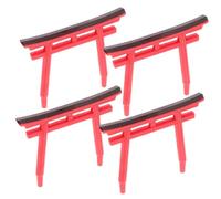 BESTonZON Sculptures Torii D'aquarium Décoratives 4 Pcs pour Aquarium Et Jardin, Ornement Miniature en Résine, Décoration Paysagère Extérieure pour Bassin à Poissons