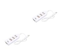 BESTonZON Séparateur USB 2 Pièces Concentrateur USB 2.0 Hub De Données à 4 Ports Concentrateur De Données USB Séparateur Blanche Accessoires De Bureau