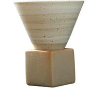 BESTonZON Set de 1 Tasse à Café Japonaise en Céramique 200ml Entonnoir et Support Blanc Pratique et Décorative pour Café et Lait au Restaurant