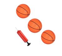 BESTonZON Set de Ballons de Basket Mini Gonflables Orange avec Pompe Rouge Ballon de Basket Ball Sportif Dintérieur et Extérieur pour Garçon Fille PVC Épais Résistant et Bouncy