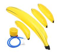 BESTonZON Set de Bananes Gonflables PVC Jaune pour Décoration Fête Plage Accessoires Bar et Jeux Piscine Ambiance Hawaïenne et Enterrement de Vie de Jeune Fille