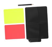 BESTonZON Set de Cartes Arbitre Football Rouge et Jaune Épaisses avec Carnet de Notes et Crayon Équipement Résistant pour Match Outil pour Sportif