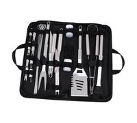 BESTonZON Set Ustensiles Barbecue Acier Inoxydable avec Housse de Rangement Portable pour Camping et Grillades Extérieur Outils Pratiques pour Retourner Saucisse et Cuisson