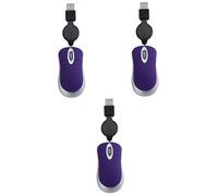 BESTonZON Souris Filaire 3 Pièces Souris De Travail Optique D'ordinateur sans Fil Ordinateur Portable De Jeu Câble Rétractable Violet,Mauve Voyage L'ordinateur