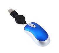 BESTonZON Souris rétractable USB minipc Cahier de Travail Mini-Souris d'ordinateur Souris Filaire Souris pour Ordinateur Portable Mettre en sourdine carnet Petite Souris Voyage