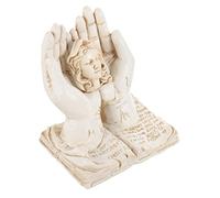 BESTonZON Statue De Mains Prière Résine avec Ange Ornement De Bureau Et Décoration Intérieure pour Salon De Fille