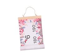 BESTonZON Sticker Mural à Suspendre Tableau de Croissance pour Garçons Et Filles Mesure de La Taille Motif Rose Toile en Bois pour Décoration Intérieure