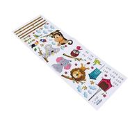 BESTonZON Sticker Mural Amovible Mesure De Animaux Cartoon Pour Garçon Fille Décoration Murale Et Lion Pour Chambre Garçon Fille