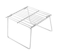 BESTonZON Support Barbecue Pliable en Acier Inoxydable 304 Mini Grille de Camping Compacte 16x18x12 Cm Accessoire Portable pour Barbecue en Plein Air Grill pour Parc